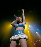 Katy Perry leggy and cleavagy performs on stage in concert in Melbourne, Australia